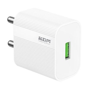 KDM KM-CH11 2.4 A Fast Charger With Cable (White)Type C