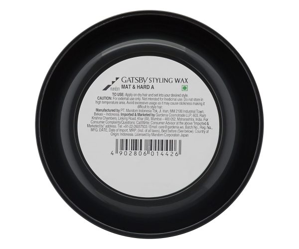 Gatsby Hair Styling Wax - Mat & Hard 75gm - Image 5