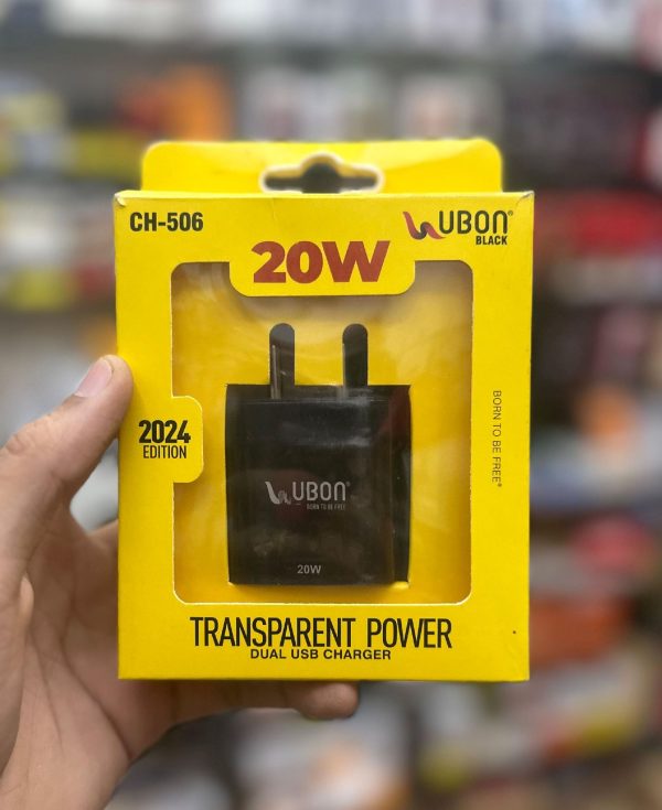 Ubon CH506 Micro USB Cable & Transparent Mobile Charger - 3 Months Warranty