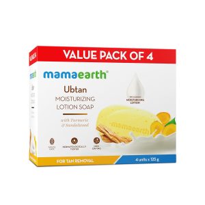 Mamaearth Ubtan Moisturizing Lotion Soap 125 g (Pack of 4)