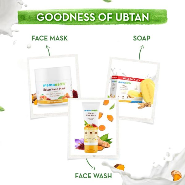 Mamaearth Ubtan Moisturizing Lotion Soap 125 g (Pack of 4) - Image 8