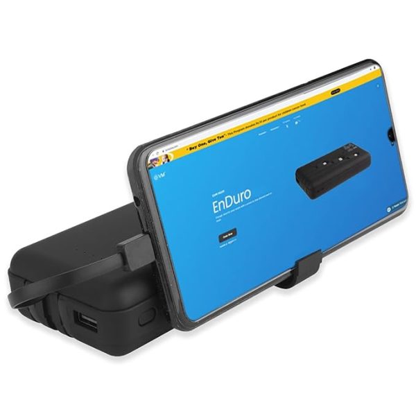EVM Enduro Power Bank 20,000mAh - Portable Charger with in-Built Micro USB, Type-C & iPhone Cable - Compatible with All Smartphones - Metallic Black - 6 Month Warranty (EVM-P0101) - Image 4