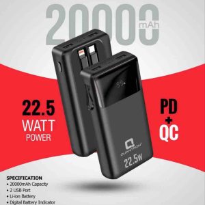 QUANTRON QQPD-710 22.5W PD 20000MAH Power Bank - 6 Month Warranty
