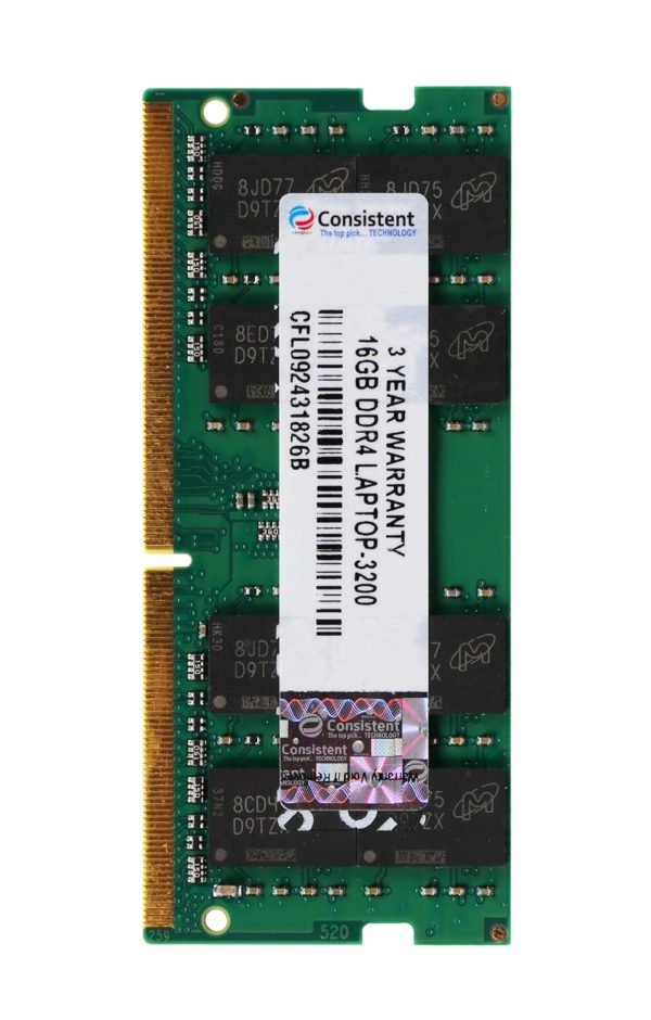 Consistent 16GB DDR4 RAM 3200Mhz Laptop RAM,  1 Year Warranty