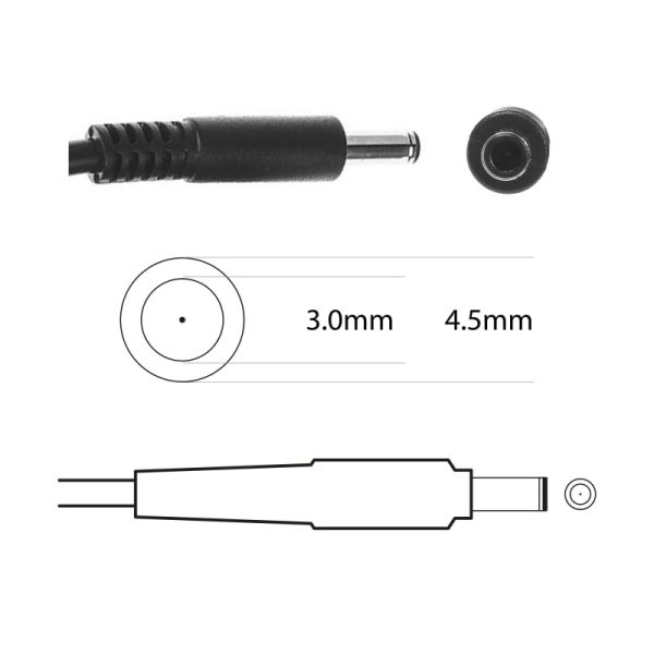 Techie Compatible Dell 65W Laptop Charger for Inspiron 15, 17 5758 5759 Series (19.5V, 3.34A)4.5mm x 3.0mm Pin - Image 2