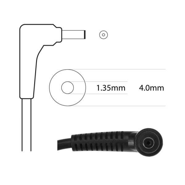 Techie 45W Laptop Charger for Asus ExpertBook P1, F540L, F556U, K540L, X515E, R417MA, VivoBook 15 M513U Series (19V, 2.37A) 4.0*1.35MM - Image 3