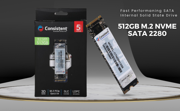 Consistent 512GB M.2 NVME SATA 2280, Fast Performaning SATA Internal Solid State Drive - Read Speed 540MB/s & Write Speed 450MB/s - 5 Years Warranty - Image 4