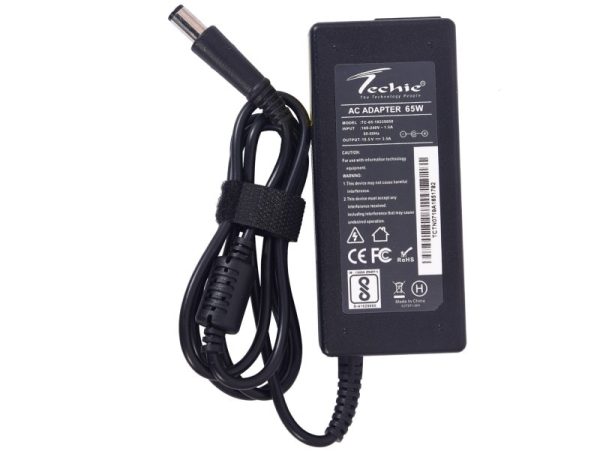 Techie Compatible HP 65W Laptop Charger for HP 250 G1, ProBook 450 G2, Compaq Presario CQ56 Series (18.5V, 3.5A)