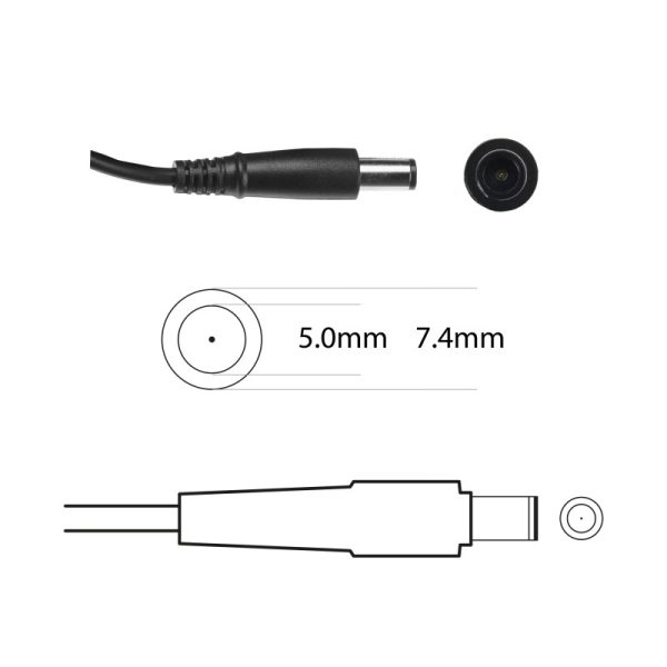 Techie Compatible Dell 90W Laptop Charger 19.5V, 4.62A, 7.4mm x 5.0mm - Image 3