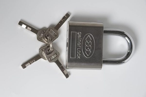 Square Circle Gainer Padlock with 4 Same Keys (30 MM) As Shown - Image 3