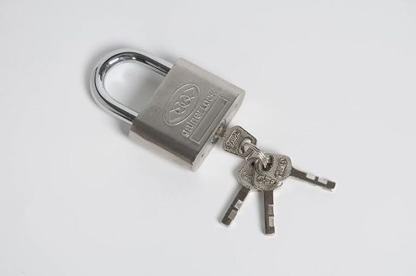 Square Circle Gainer Padlock with 4 Same Keys (30 MM) As Shown - Image 2
