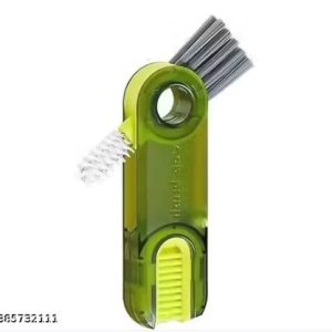 Multifunctional Bottle Cleaning Brush,3 in 1 Cup Lid Cleaning Brush Set,Mutipurpose Tiny Silicone Cup Holder Cleaner, Multi-Functional Crevice Cleaning Brush K1