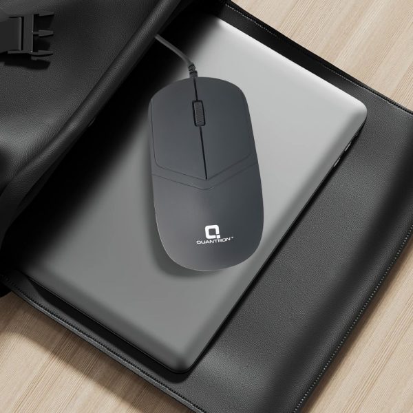 QUANTRON Clicker QMU-535 USB Wired Mouse, ABS Plastic Material, DPI 1000, 1.1Mtrs Cable length - Image 3