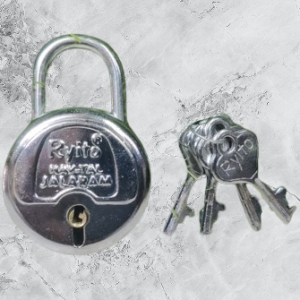 Ryito NAV-TAL JALARAM 50mm Steel Lock Round 4 Keys