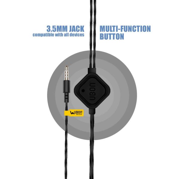 UBON SP-31 Cruzo Series in-Ear Wired Earphone with in-line Mic, 3.5 mm Jack - Image 3