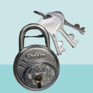 SHOBHA MILE Lock Steel Round 40mm Double Locking Technology with 3 Keys, Keys are not Interchangeable Security Ensured Padlock