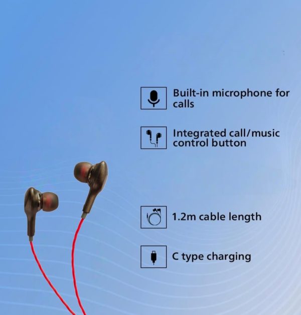 Signature Waves Type-C Jack Wired Earphones - Image 5