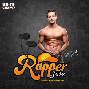 UBON RAPPER UB-111 CHAMP SERIES EARPHONE (BLACK-WHITE )