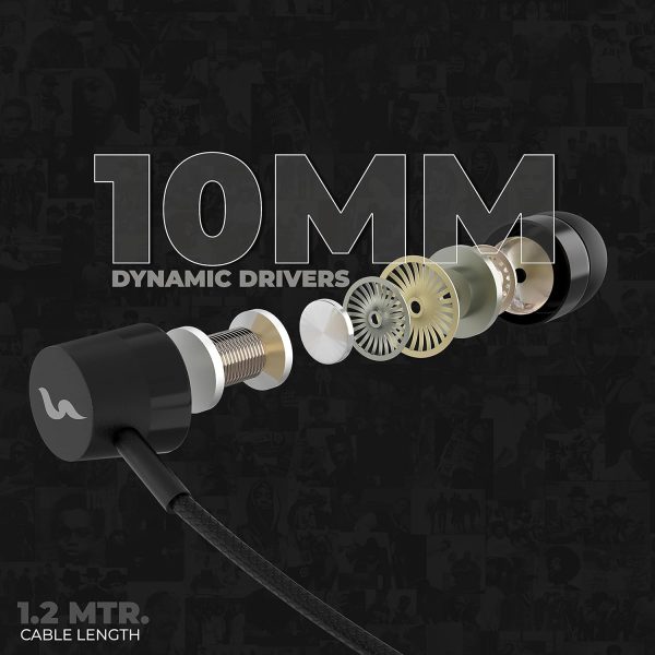 UBON RAPPER UB-111 CHAMP SERIES EARPHONE (BLACK-WHITE ) - Image 6