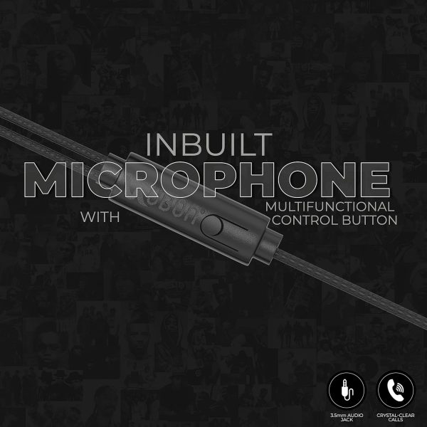 UBON RAPPER UB-111 CHAMP SERIES EARPHONE (BLACK-WHITE ) - Image 5