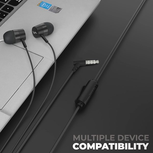 UBON RAPPER UB-111 CHAMP SERIES EARPHONE (BLACK-WHITE ) - Image 3