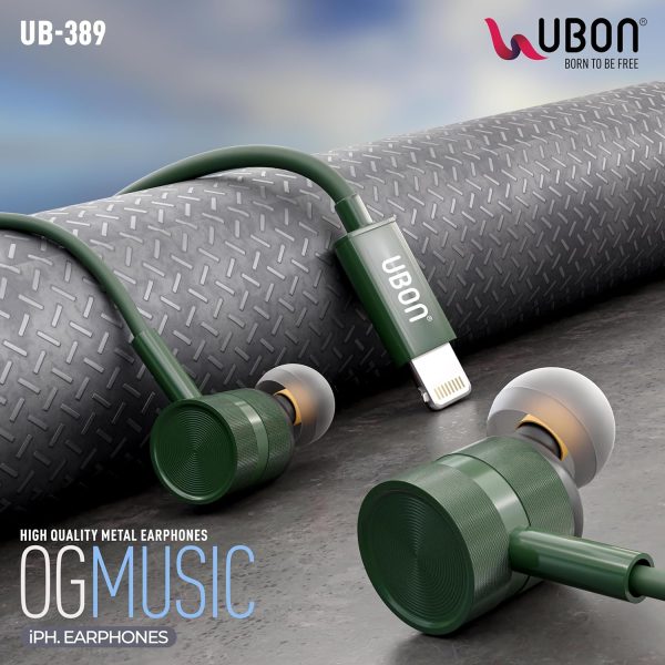 UBON UB-389 in Ear iPH. Wired Earphone | in-Line Mic | - Image 6