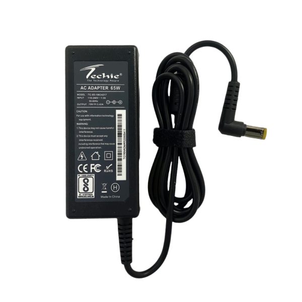 Techie Compatible Acer 65W Laptop Charger for Aspire 5741G, E1-571G Series (19V, 3.42A)5.5mm x 1.7mm Pin