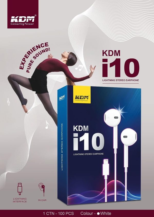 KDM-I10 Lighting Stereo Earphone - Image 2