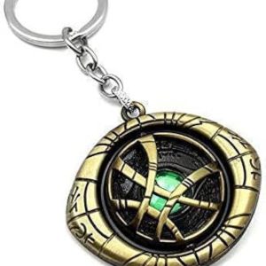 Dr Strange Revolving Green Stone Eye Design KeyChain and Key Ring