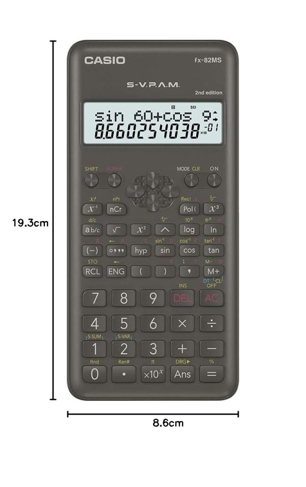 Casio FX-82MS 2nd Gen Non-Programmable Scientific Calculator - Image 2