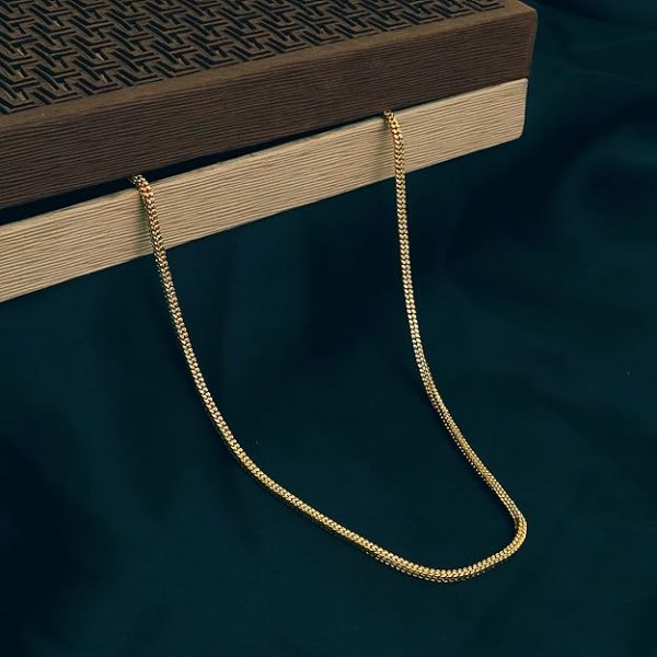 Fashion Frill Golden Chain Gold Plated Gold Chain for Girls Women Men Boys - Image 2