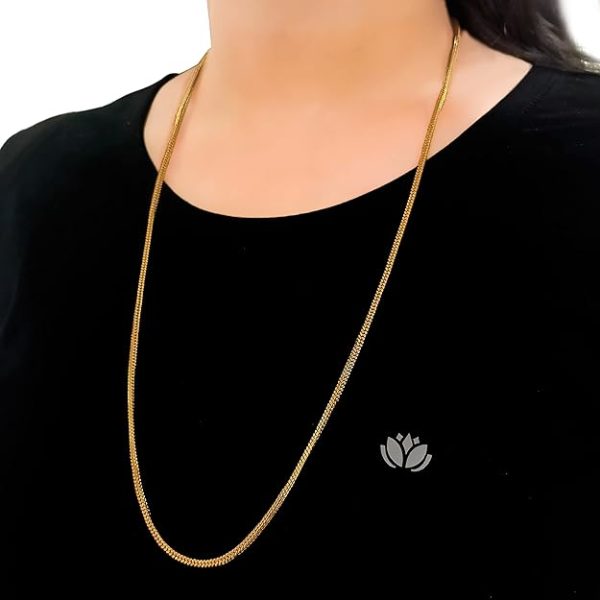 Fashion Frill Golden Chain Gold Plated Gold Chain for Girls Women Men Boys - Image 3
