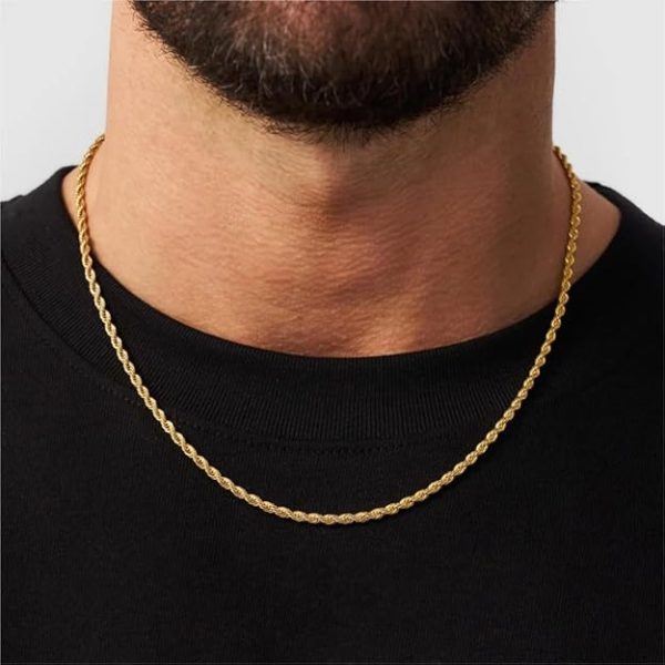 Gold Plated Chain for Men and Woman Rope Style - Image 3
