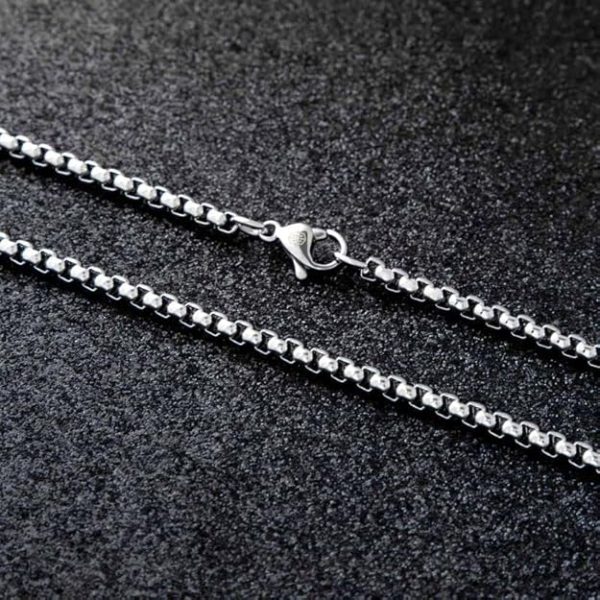THE MEN THING BLACK ROUND BOX - 3mm Chain Stainless Steel 24 inch Necklace for Men & Boys - Image 13