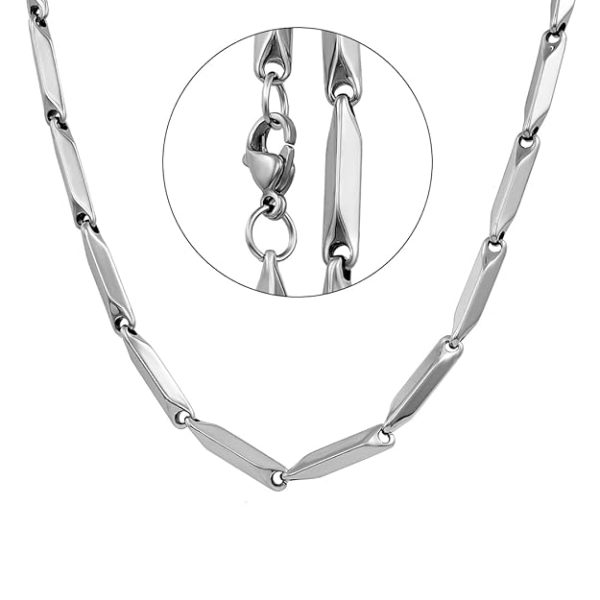 Silver Stainless Steel Rice Chain for Men and Boys - Image 2