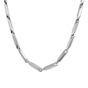 Silver Stainless Steel Rice Chain for Men and Boys