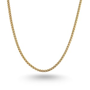 Gold Plated Chain for Men and Woman Wheat Style