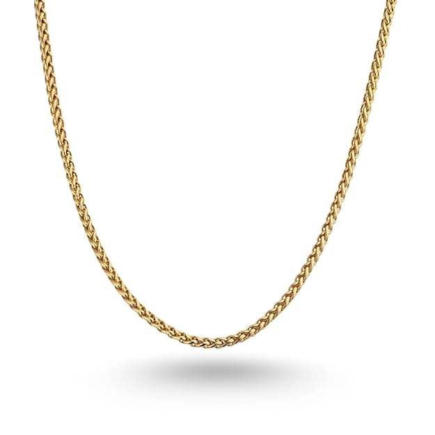 Gold Plated Chain for Men and Woman Wheat Style